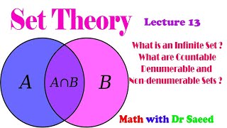 Set Theory Lec 13 Infinite Set Countable Set Denumerable and Nondenumerable Sets [upl. by Lytle]