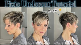 Hair Tutorial Styling My Pixie Undercut WITHOUT Spikes😘 [upl. by Schubert]