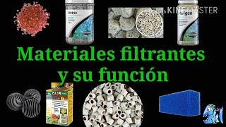 Diferentes tipos de Materiales filtrantes para acuario y su función [upl. by Barna]