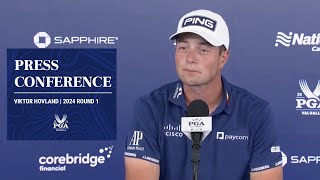 Viktor Hovland Press Conference  2024 PGA Championship Round 1 [upl. by Reggi143]