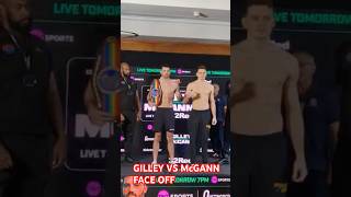 GILLEY VS McGANN FACE OFF gilleymcgann queensberrypromotions [upl. by Ardnosac518]