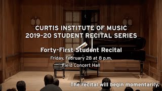 Student Recital Brahms Corigliano and Tchaikovsky February 28 2020 Rebroadcast [upl. by Reich]