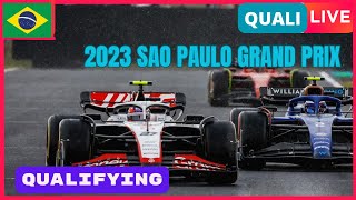 🔴F1 LIVE  2023 SAO PAULO GP  Qualifying  Live data and Commentary Interlagos [upl. by Belden]