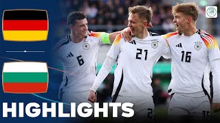 Germany vs Bulgaria  Highlights  U21 Euro Qualification 11102024 [upl. by Regazzi]