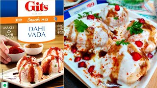 Gits Dahi vada recipe Instant dahi wada mix Dahi bhalla recipe Gits instant dahi vada mix recipe [upl. by Sucramad]