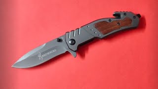 Browning Flip Knife browningweapon flipperknife edc tactical pocketknife browningknife [upl. by Arikahs]