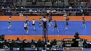 Nebraska vs Washington volleyball 2005 NCAA National Championship highlights [upl. by Hanoy]