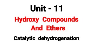 Catalytic dehydrogenation  Hydroxy Compounds And Ethers  TN 12th Chemistry  in tamil  unit 11 [upl. by Maynard189]