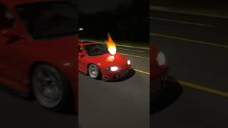 1999 mitsubishi eclipse shooting mass in flames😯🔥🔥 automobile cars [upl. by Akenor]