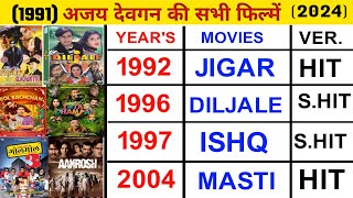 Ajay Devgn Blockbuster Full Hindi Movies List  Bollywood Latest Films [upl. by Ennahs228]