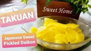 How to make Takuan Japanese yellow pickled raddish [upl. by Cantlon336]