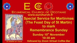 ECO Special Service for Martinmas to mark Remembrance Sunday [upl. by Gavrilla]