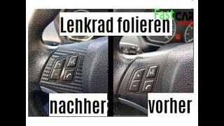 LENKRAD FOLIEREN  Erklärt für Anfänger  BMW  Carbon  Folie fürs Cockpit [upl. by Micaela]