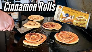 Cinnamon Rolls on the Blackstone Griddle [upl. by Lauretta557]