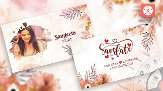 How to make Floral wedding invitation video  wedding invitation video editing tutorial in Hindi [upl. by Dorotea334]