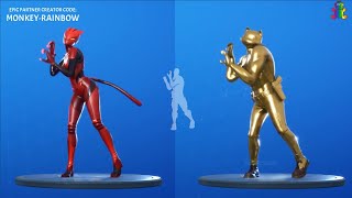 Fortnite Battle Pass Reward Paws amp Claws Emote  Meowscles Cat vs Lynx Cat [upl. by Michale986]