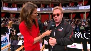 High Quality  Sir Elton John falls off his chair at The Statoil Masters Royal Albert Hall 071214 [upl. by Leikeze647]