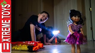 Crazy Doll Nerf Battle Round 3 Sneak Attack Squad VS Spooky Doll [upl. by Chelsea891]