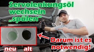 Servoöl wechseln bzw komplett spülen am BMW I Servolenkungsöl erneuern I BMW 1er 3er 5er X3 [upl. by Alegnaed961]