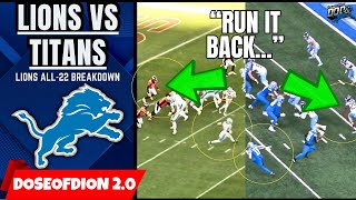 Lions DOMINATE Titans 5214 Muhammad SHINES In Debut Lions Vs Titans All22 Breakdown [upl. by Isak]