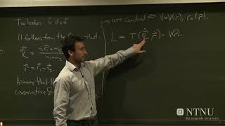 Classical Mechanics lecture 13 Central forces Part 1  Jacob Linder [upl. by Octavia642]