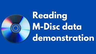 Reading Data From An MDisc Demonstration [upl. by Kirt895]