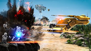 EPIC KASHYYYK LANDING Star Wars Galaxy at War Custom Mod Battle [upl. by Mok]