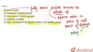 peptization involves [upl. by Broderick]