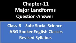 Major LandformsClass6SSTChapter11 Major Landforms QuestionAnswerಕನ್ನಡದಲ್ಲಿ ವಿವರಣೆABG555 [upl. by Peer]