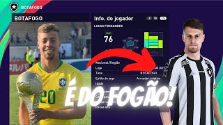 EDITAR FACE HABILIDADES LUCAS FERNANDES BOTAFOGO PES 2021 COPIA DE BASE [upl. by Augusto]