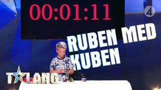 Nioåriga Ruben skapar spänning med sina rubikskuber [upl. by Dekeles]