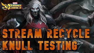 Stream Recycle  Knull Boss Fight Testing  Marvel Strike Force [upl. by Loutitia]