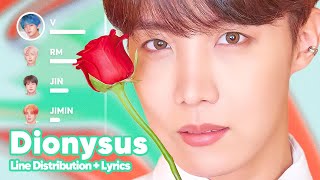 BTS  Dionysus Line Distribution  Lyrics Karaoke PATREON REQUESTED [upl. by Ihcehcu]