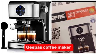 Unboxing  Review of Geepas digital cappuccino maker [upl. by Asyral]