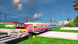 ⚠ Simulator Tabrakan Kereta Dengan Mobil Hingga Meledak Oleh KRL [upl. by Carhart471]