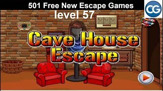 Walkthrough 501 Free New Escape Games level 57  Cave House Escape  Complete Game [upl. by Telfore]