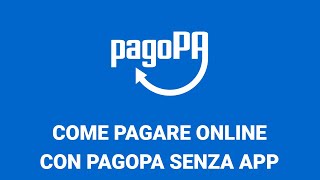 Come pagare online con PagoPA senza APP pagare Tari online multe ecc [upl. by Aicssej]