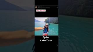 Spiez spiez lakethun lagothun Suiza switzerland sup paddleboarding paddleboardadventure [upl. by Anahahs636]