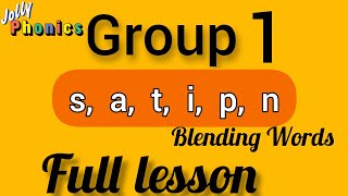 Jolly phonics group 1 satipn Blending words phonics group 1 [upl. by Trebo]