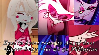 Hazbin hotel react to Angel dust  loser baby let me go ValentinoDiscord in descriptionPART4 [upl. by Lacagnia649]