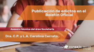 Ref 243GT Publicación de edictos en el Boletín Oficial [upl. by Imeka507]