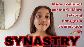 SYNASTRY Mars conjunct partner’s Mars synastry strong energetic connection🔥♥️ [upl. by Anifad369]