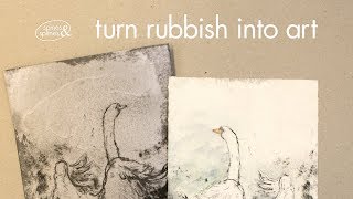 Make a drypoint print from recycled cardboard [upl. by Burbank]