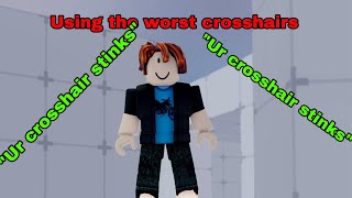 Using The WORST Crosshairs In Roblox Rivals [upl. by Whitford]