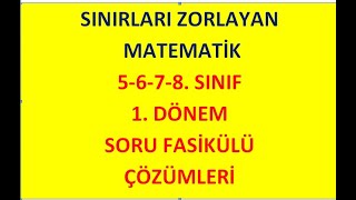 5678 SINIF MATEMATİK 1 DÖNEM ARA TATİL SORU FASİKÜLÜ ÇÖZÜMLERİ [upl. by Peti]