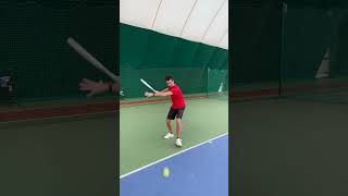 Удар справа замах Большой теннис Forehand [upl. by Airekahs]