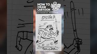 unique cartoon drawing  how to draw cartoon  cartoonart  shorts [upl. by Timmie103]