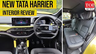 New Tata Harrier interior review Quirky interior colour amp lots of features  TOI Auto [upl. by Oika]