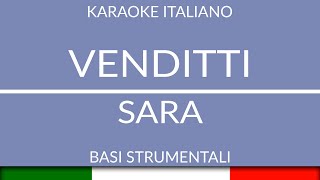 ANTONELLO VENDITTI  SARA KARAOKE ITALIANO  SUONATO base karaoke italiano🎤 [upl. by Krause]