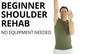 Beginner Shoulder Rehab Exercises for Scapular Stabilization and Rotator Cuff NO EQUIPMENT [upl. by Vidda]